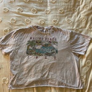 Malibu beach graphic  t-shirt